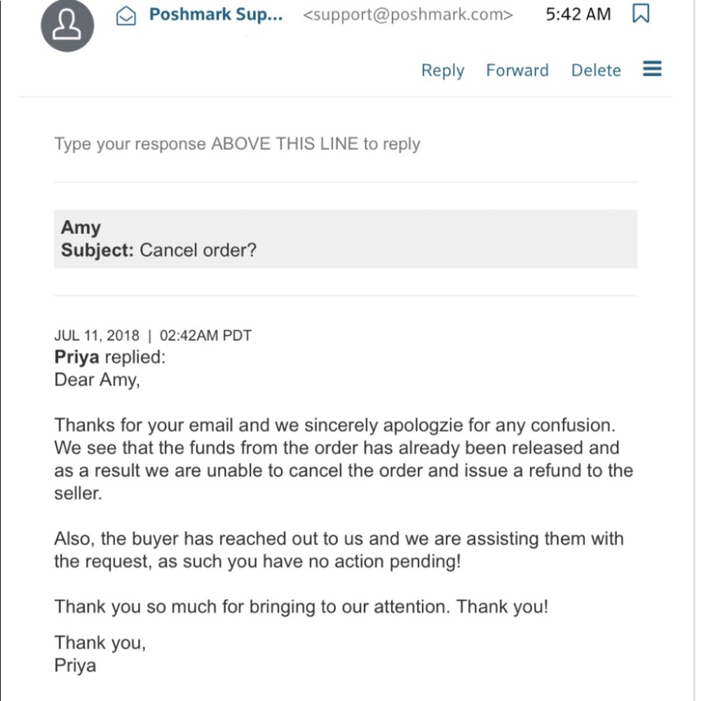 Email from Poshmark